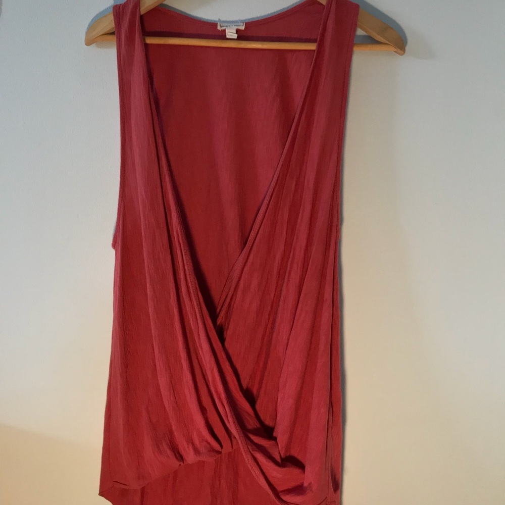 dark rose open front tank top